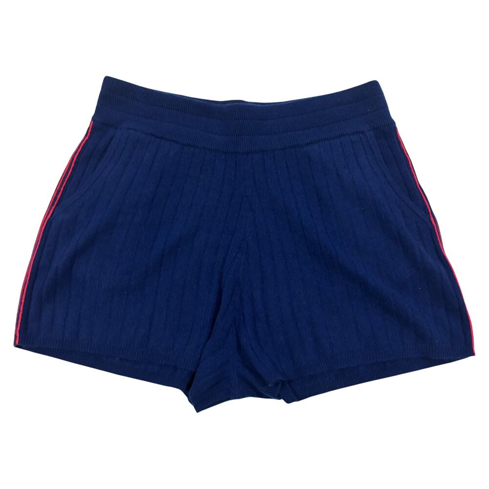 16-1 NO NAME Women's NWT $295 100% Cashmere Indigo Shorts Large
